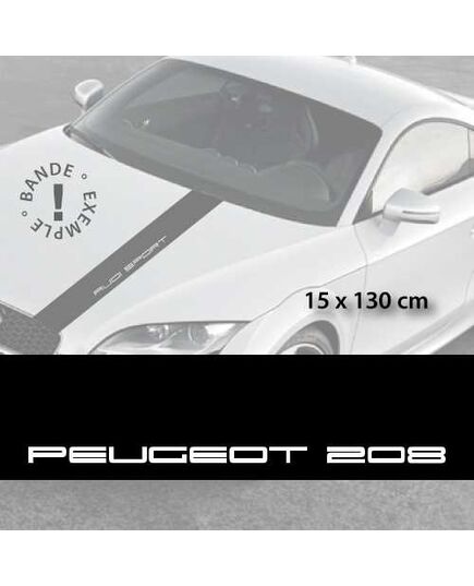 Stickers bandes autocollantes Capot Peugeot 208