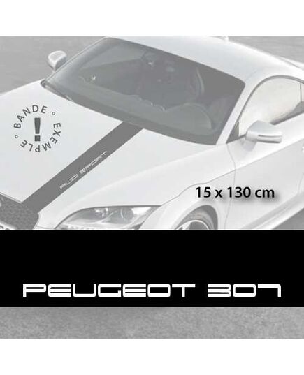 Stickers bandes autocollantes Capot Peugeot 307