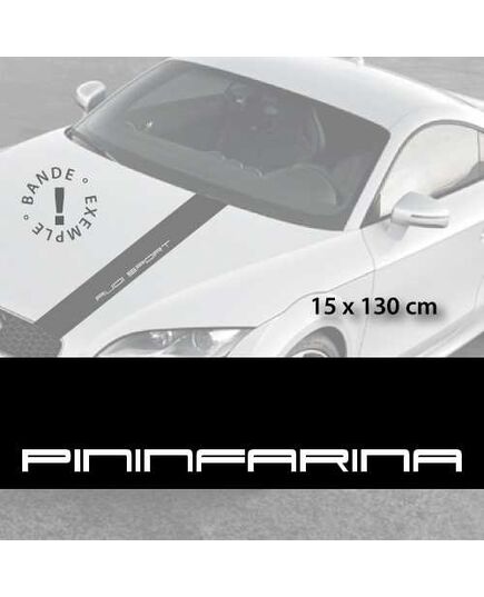 Pininfarina car hood decal strip
