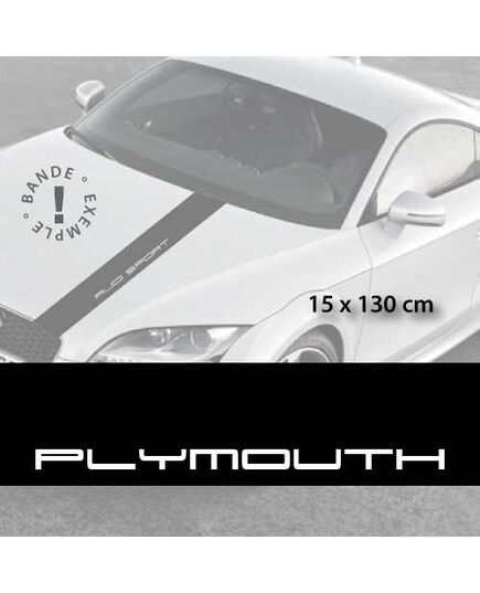 Plymouth car hood decal strip