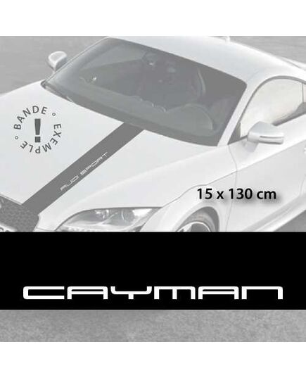 Porsche Cayman car hood decal strip