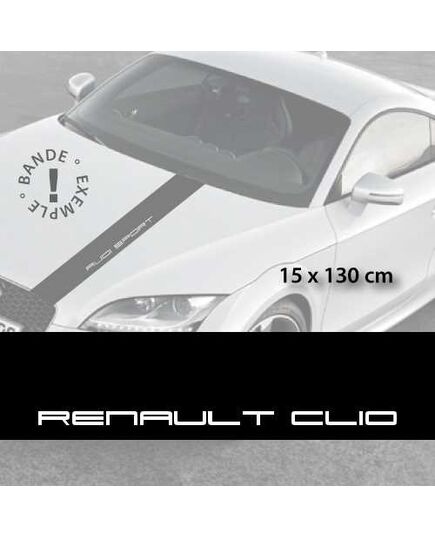 Renault Clio car hood decal strip
