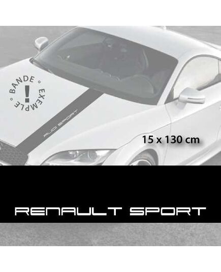 Renault Sport car hood decal strip