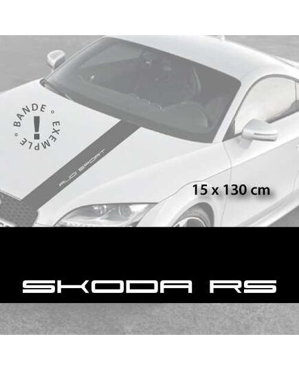 Skoda RS car hood decal strip