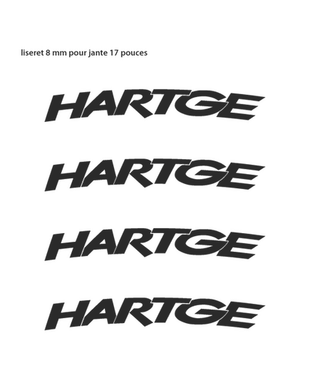 BMW Hartge 8mm - 17 inches wheels decals set