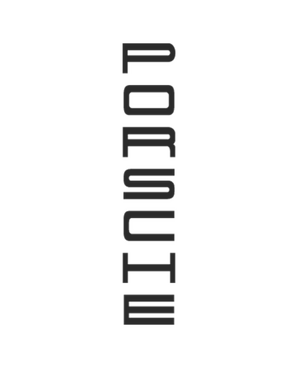 Porsche vertical logo decal