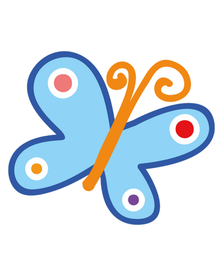 Sticker Papillon Bleu
