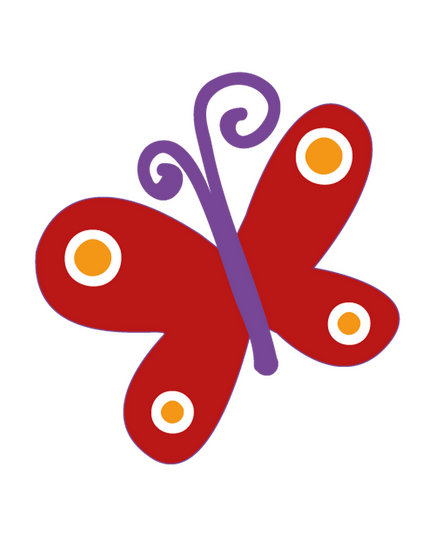 Sticker Papillon Rouge