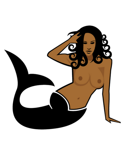 Pinup sexy mermaid decal