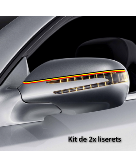 Belgium car rear-view mirror stripes decals set