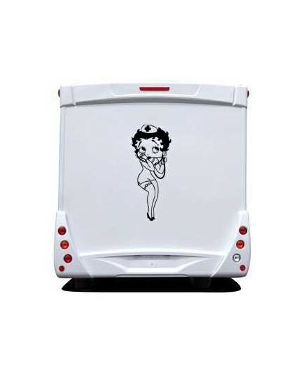 Sticker Wohnwagen/Wohnmobil Betty Boop Infirmière