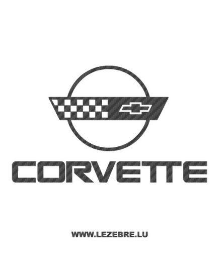 Sticker Carbone Chevrolet Corvette Logo 3