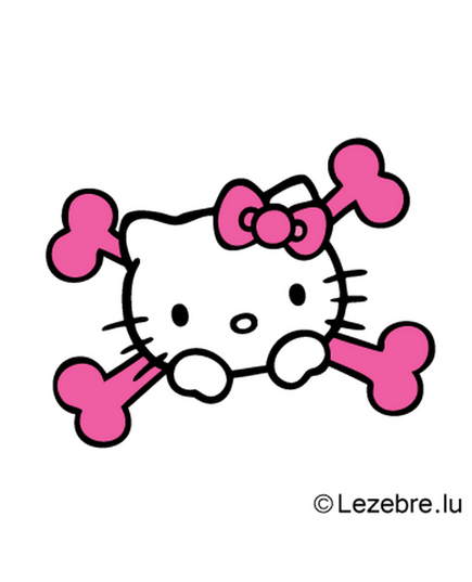Sticker Hello Kitty Tete de Mort
