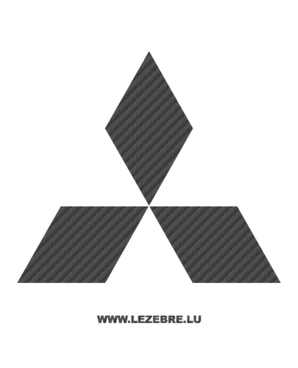 Mitsubishi Logo Carbon Decal 2