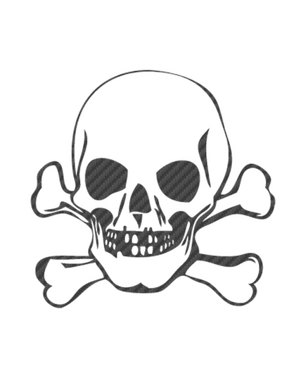 Skull Carbon Decal 2