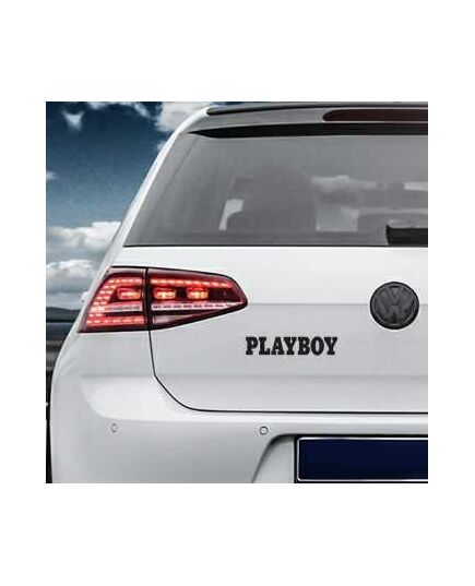 Sticker VW Golf Playboy Logo Ecriture