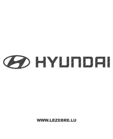 Sticker Karbon Hyundai Logo