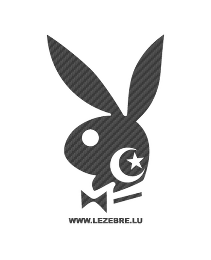 Sticker Carbone Playboy Bunny Algérien