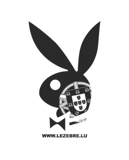 Portuguese Escudo Playboy Bunny Decal