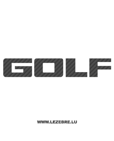 Sticker Carbone Volkswagen Golf Logo 2