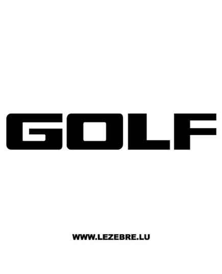 Volkswagen Golf Logo Decal 2