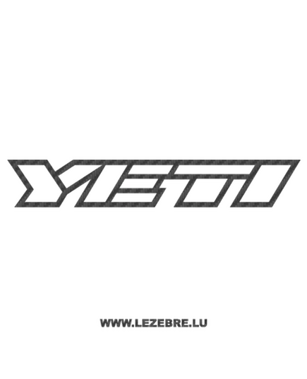 Sticker Carbone Yeti Logo