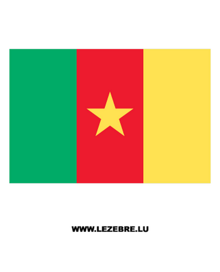 Sticker Flagge Cameroun
