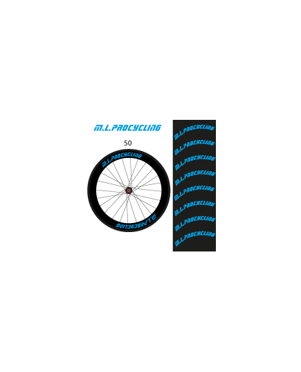 Set of 8 M.L.procycling wheels decals 38 mm