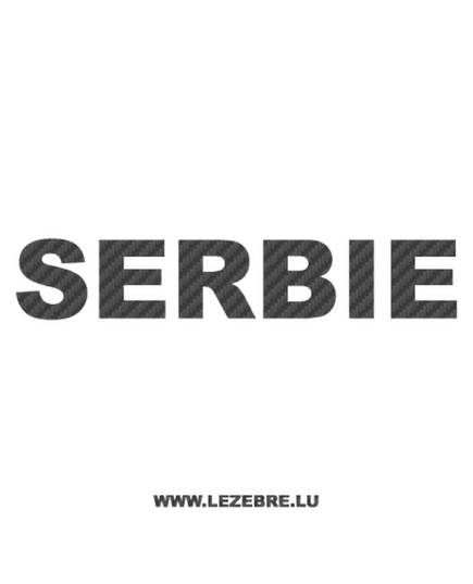 Serbie Carbon Decal