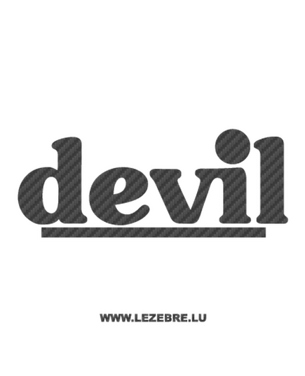 Devil Echappements Logo Carbon Decal