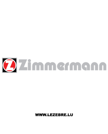 Zimmermann Logo Decal