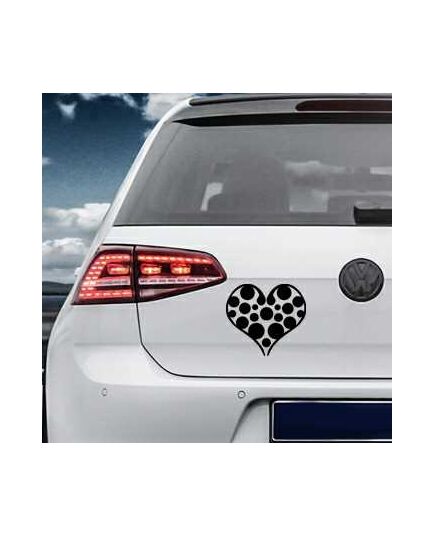 Heart Balls Volkswagen MK Golf Decal