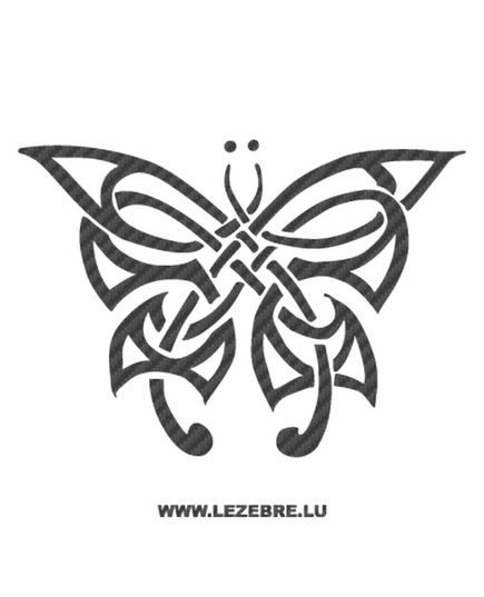 Tribal Butterfly Carbon Decal