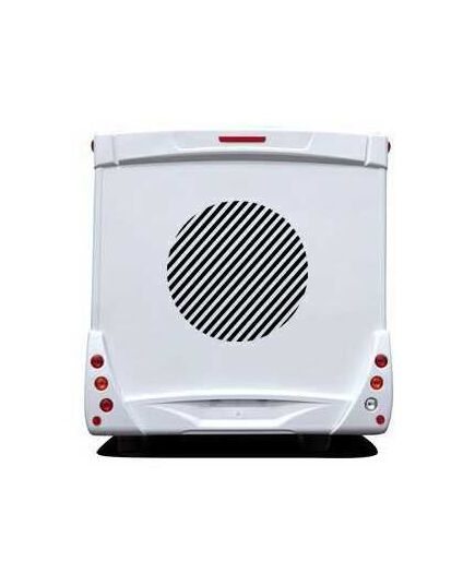 Round Stripes Camping Car Decal