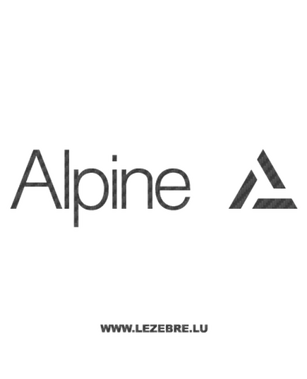 Sticker Carbone Alpine Logo 3