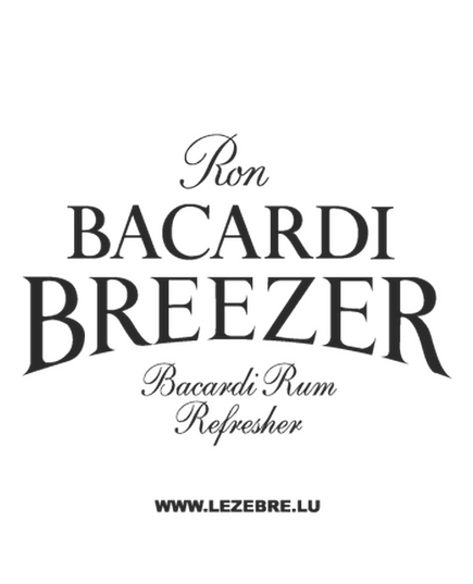Bacardi Breezer Decal
