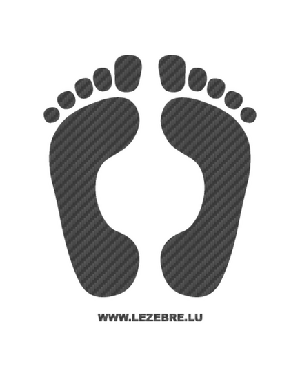Human footprints Carbon Decal