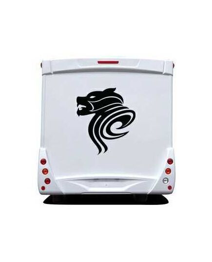 Sticker Camping Car Chien Tribal