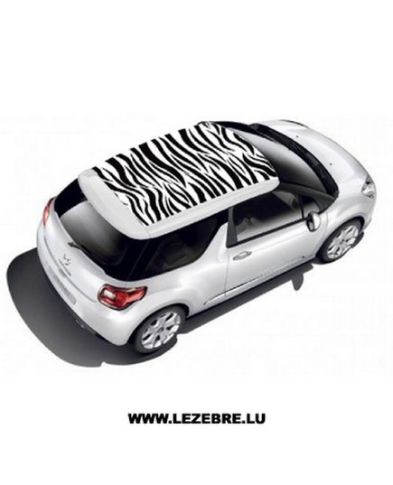 Zebra car roof sticker