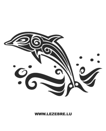 Tribal Dolphin Decal