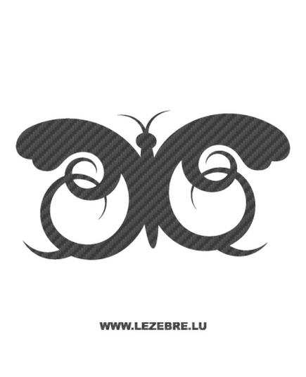 Butterfly Ornament Carbon Decal