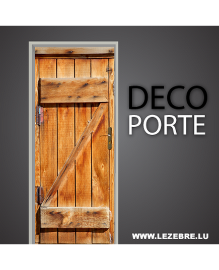 Old wood door decal