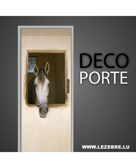 Horse door decal