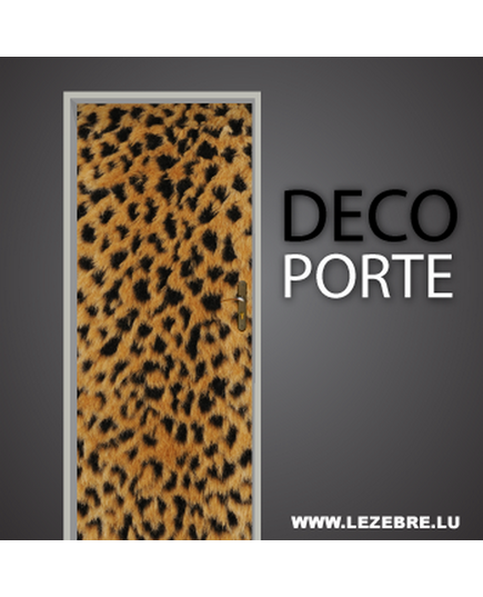 Leopard door decal