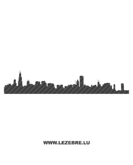 Silhouette Chicago Carbon Decal