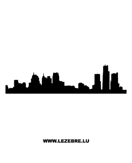 Silhouette Detroit Decal