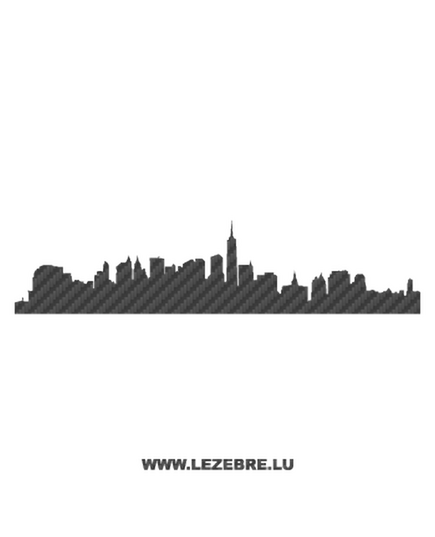 Silhouette New York City Carbon Decal 3