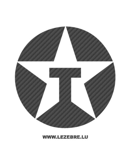 Sticker Karbon Texaco Logo 4