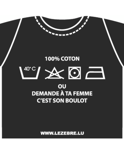 T-Shirt Etiquette Entretien Textile