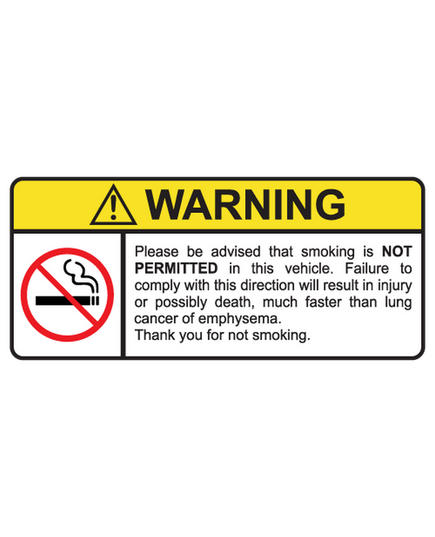 T-shirt JDM WARNING Smoking Not Permitted